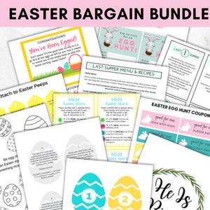 Easter Bargain Bundle-  Easter Printables- Easter Planner- Easter Activities- Easter Gift Tags- Instant Digital Download