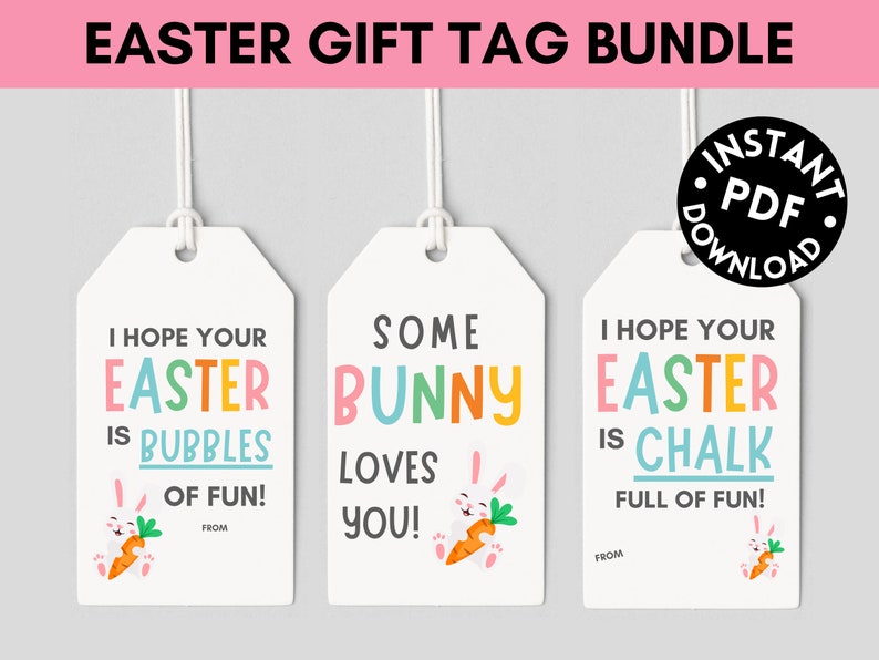 Easter Gift Tags Bubbles Gift Tag - Etsy