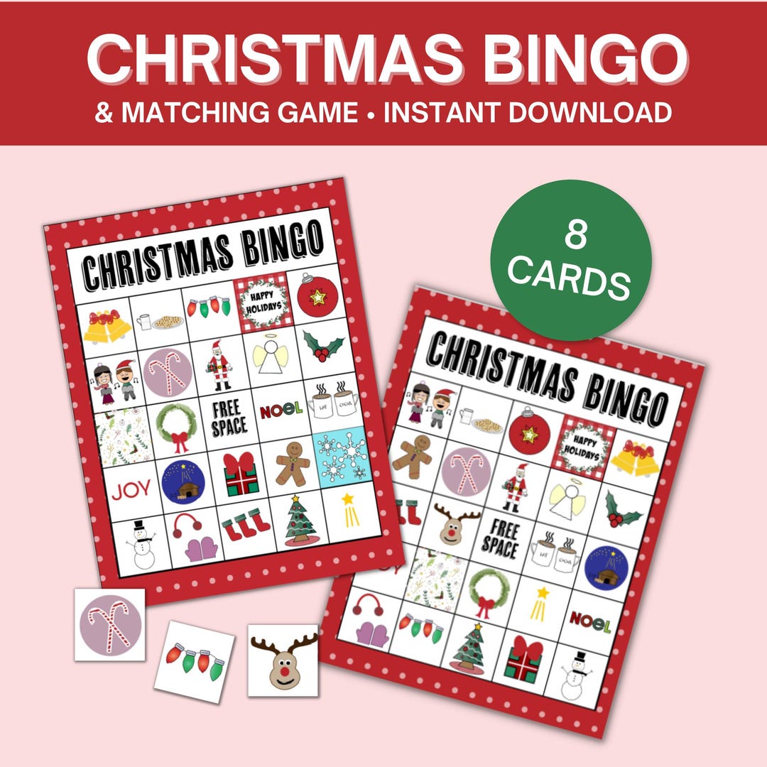 Christmas BINGO Game- Christmas Party Game - Etsy