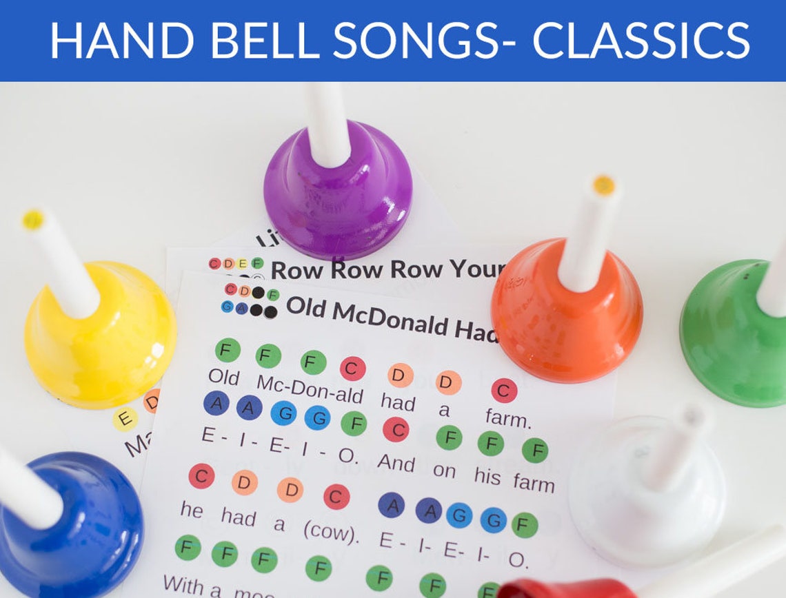 Classichand Bell Songs Color Coded Hand Bell Music Digital Etsy