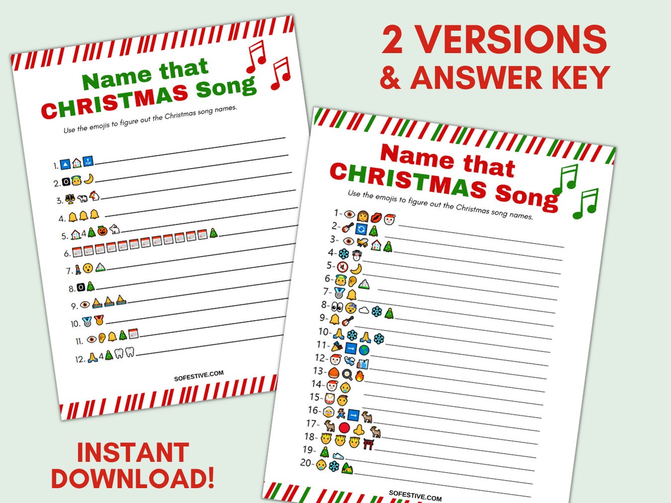 Christmas Songs Emoji Game Name That Tune Pictionary Printable Il Fullxfull.3592233175 Meeq
