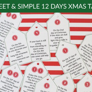 12 Days of Christmas Tags Bargain BUNDLE Digital Download image 2