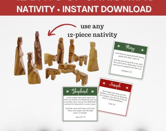 12 Days of Christmas- Nativity Countdown- Nativity Advent- Christ-centered gift- Christian gifts