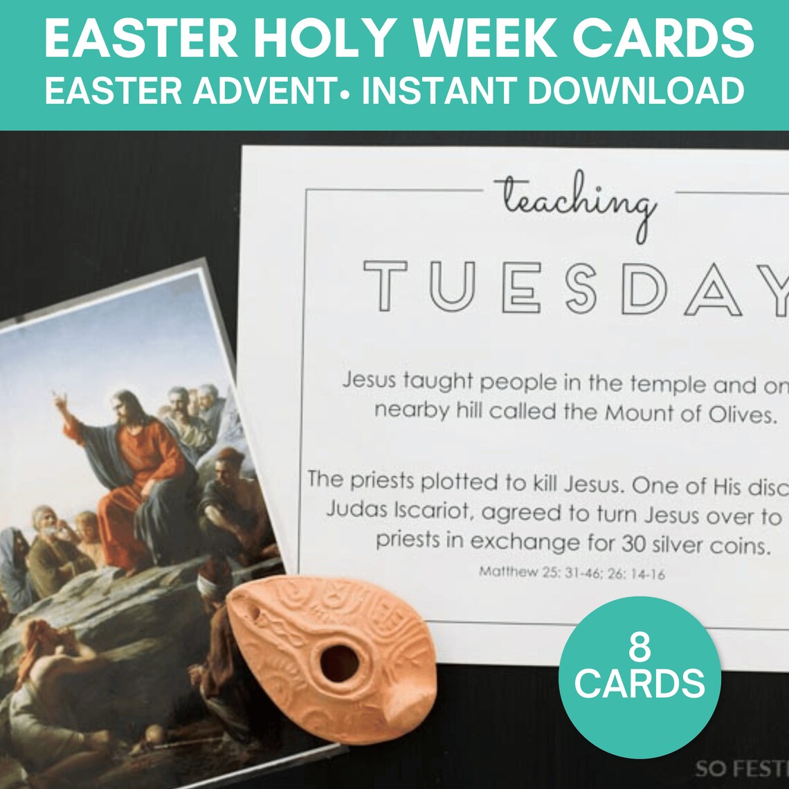 LDS Holy Week Story Cards | Easter Countdown | Easter Advent ...