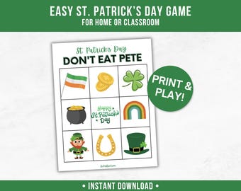 St. Patrick's Day-spel voor kinderen | Eet Pete niet op: printbaar spel voor thuis of in de klas