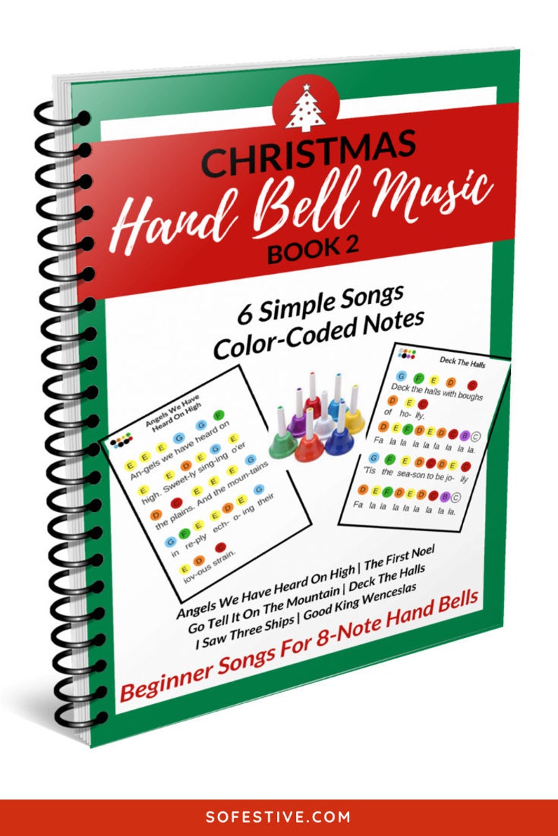 Christmas Hand Bell Music Book 2 Hand Bell Song Sheets 6 Etsy