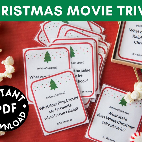 Movie Trivia Game Printable - Etsy