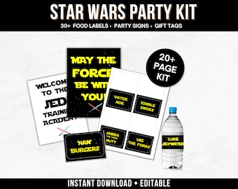 Festa di Star Wars - Articoli per feste di Star Wars - Materiale stampabile per feste di Star Wars - Cibo a tema Star Wars
