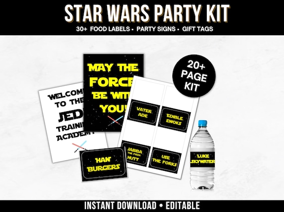 Star Wars Party - Star Wars Party Supplies - Star Wars Party Printables - Star Wars Food