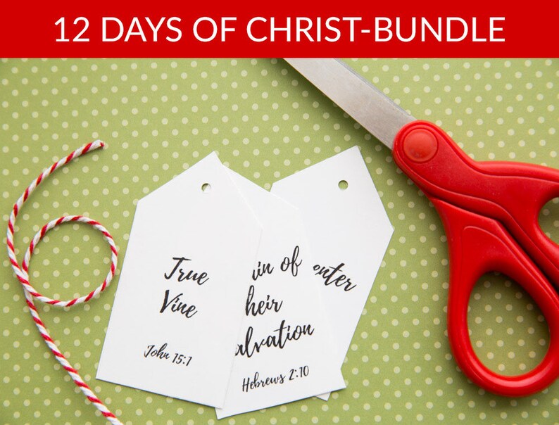 12 Days of Christmas Tags Bargain BUNDLE Digital Download image 3