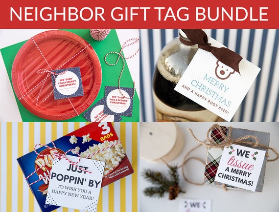 Christmas Neighbor Gift Tags Bargain Bundle Christmas Gift Ideas