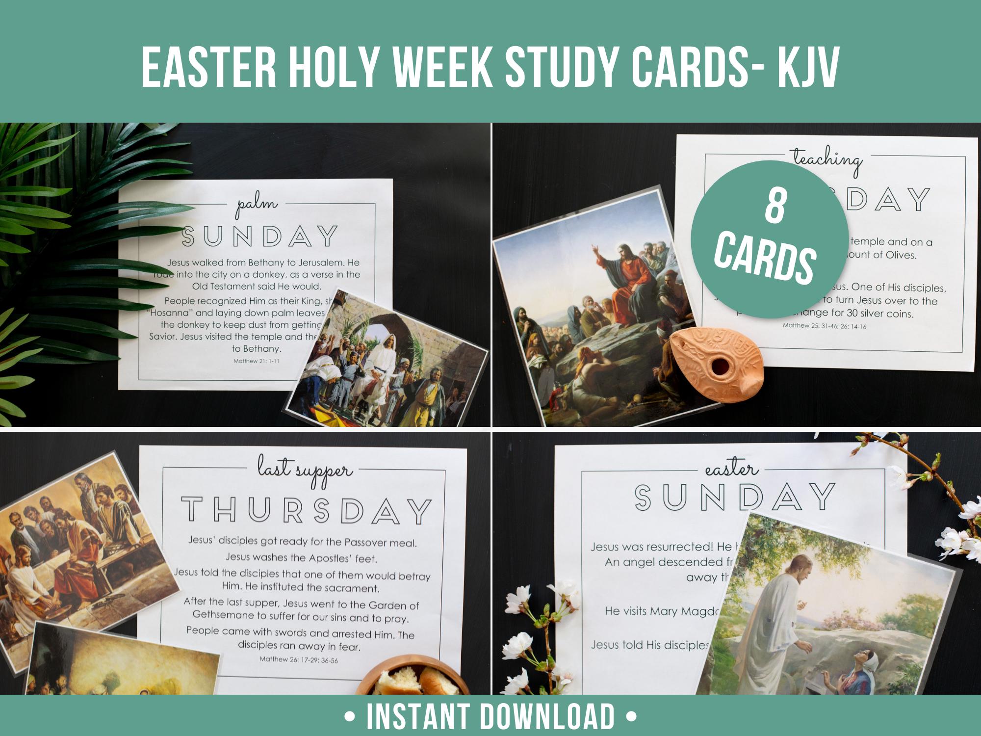 LDS Holy Week Story Cards | Easter Countdown | Easter Advent ...