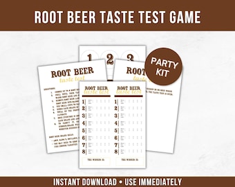Root Beer Taste Test Activity | Family Reunion Game | Party Game | Group activity