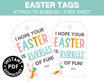 Easter Gift Tags- Bubbles Gift Tag