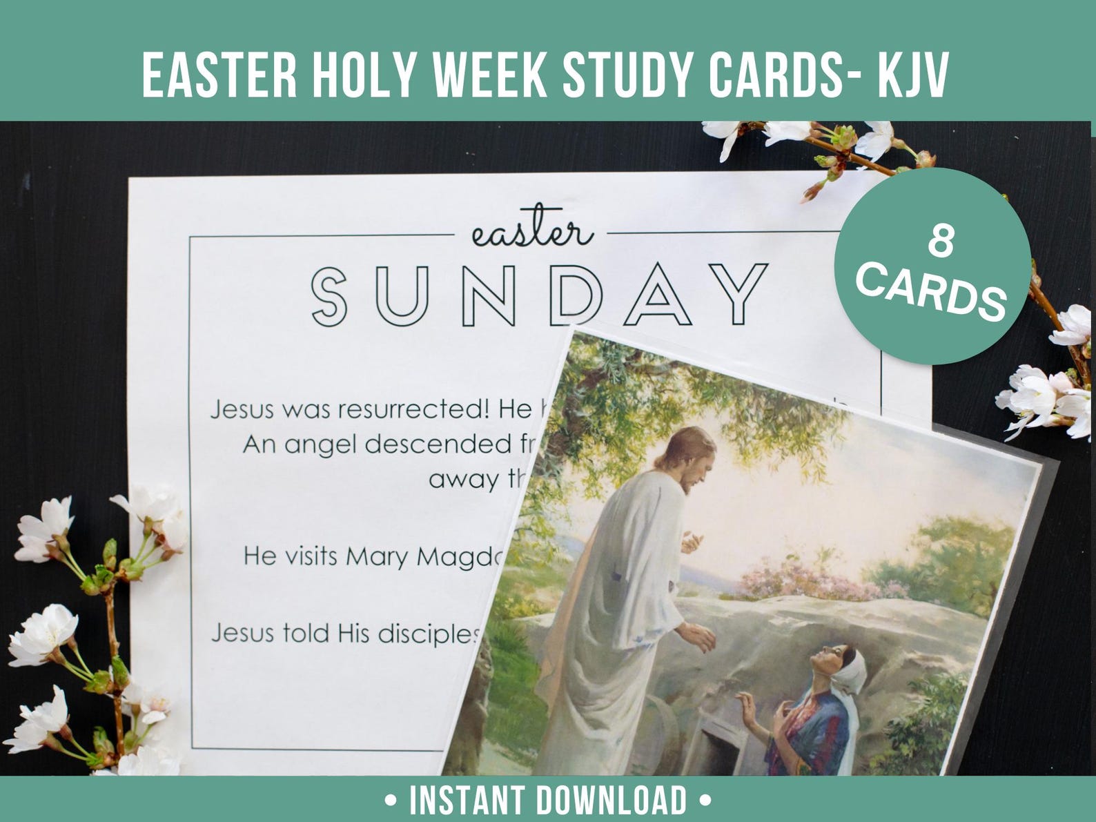 LDS Holy Week Story Cards | Easter Countdown | Easter Advent ...