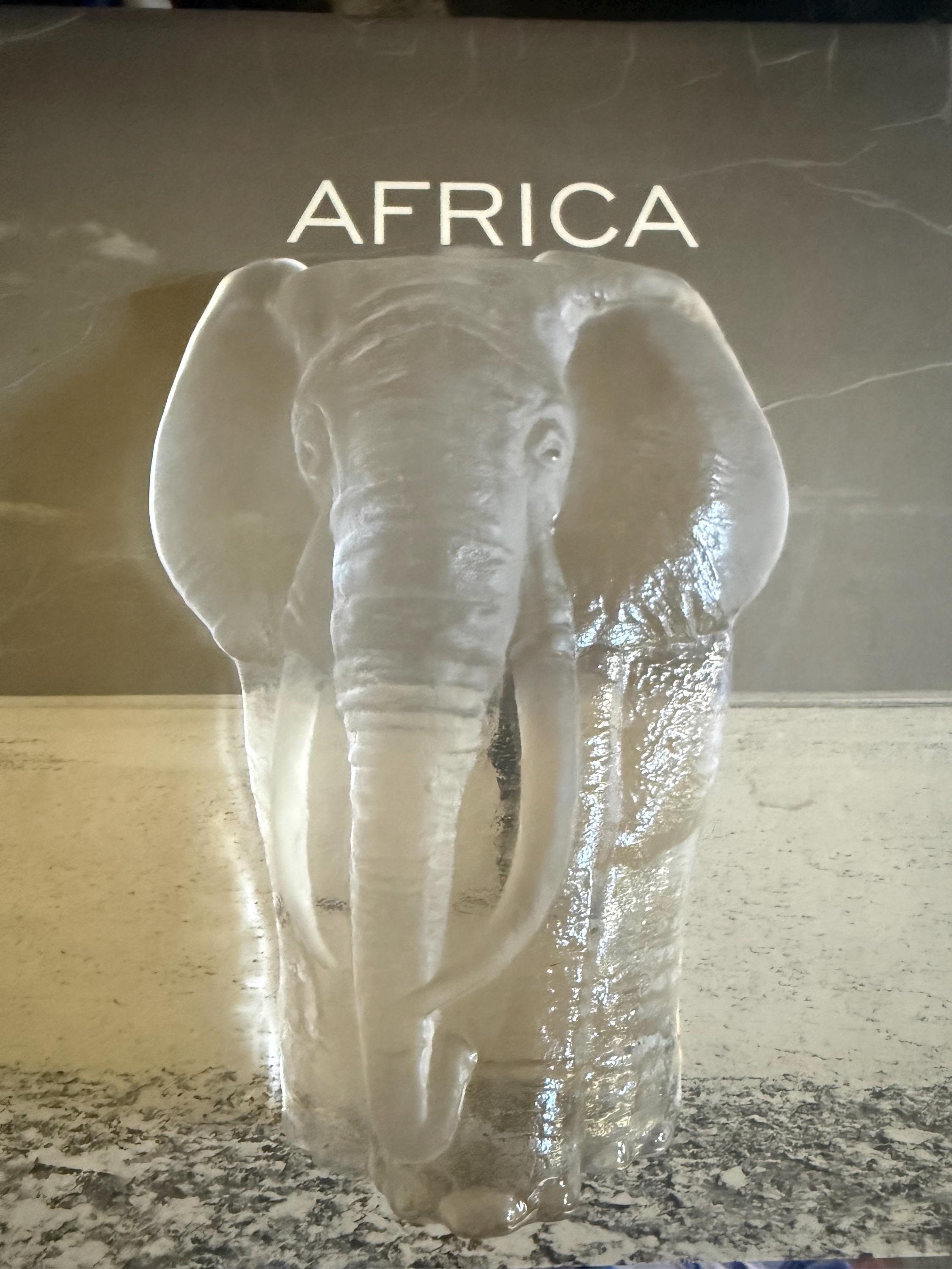 Signed Glass Elephant - Etsy