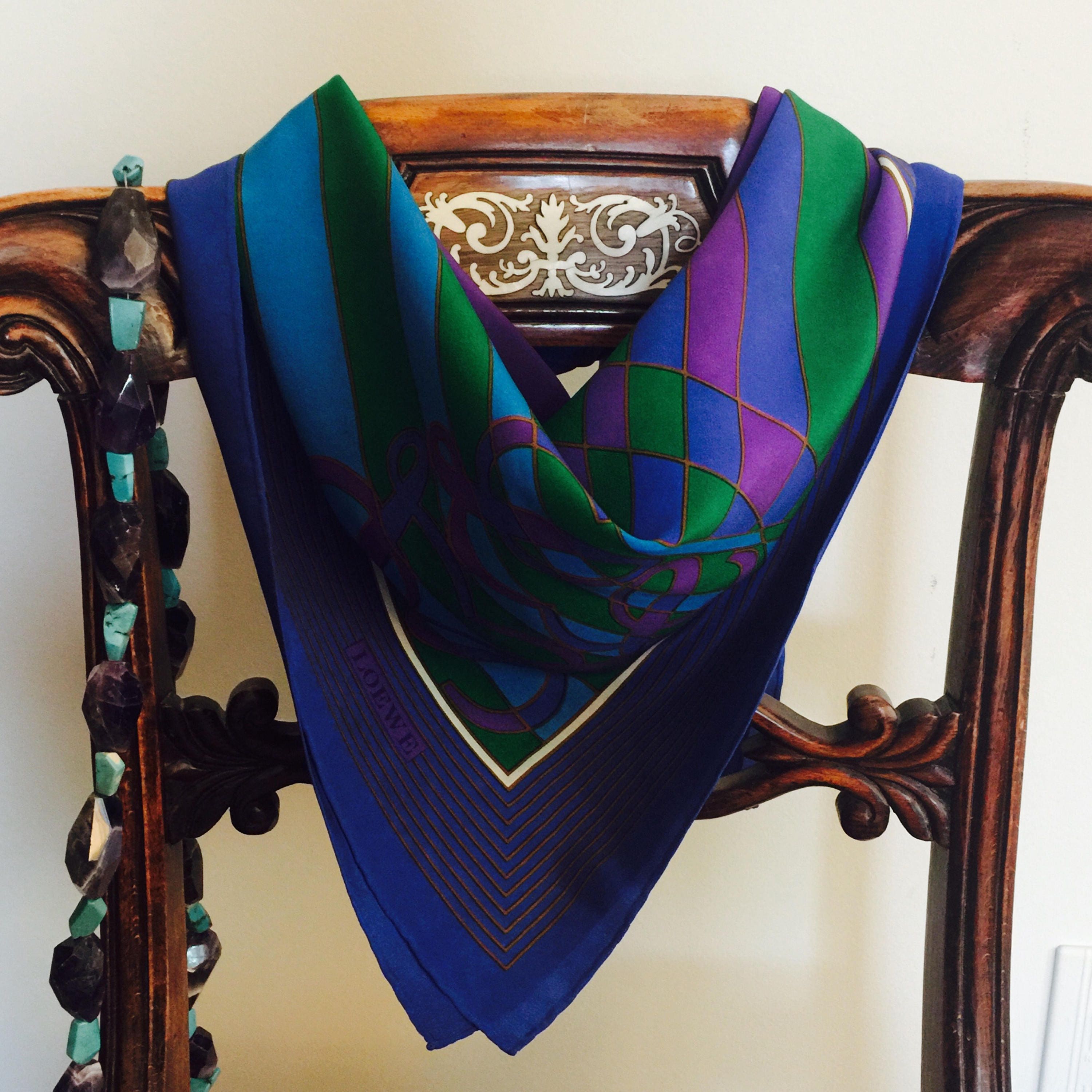 Vintage Loewe Silk Scarf