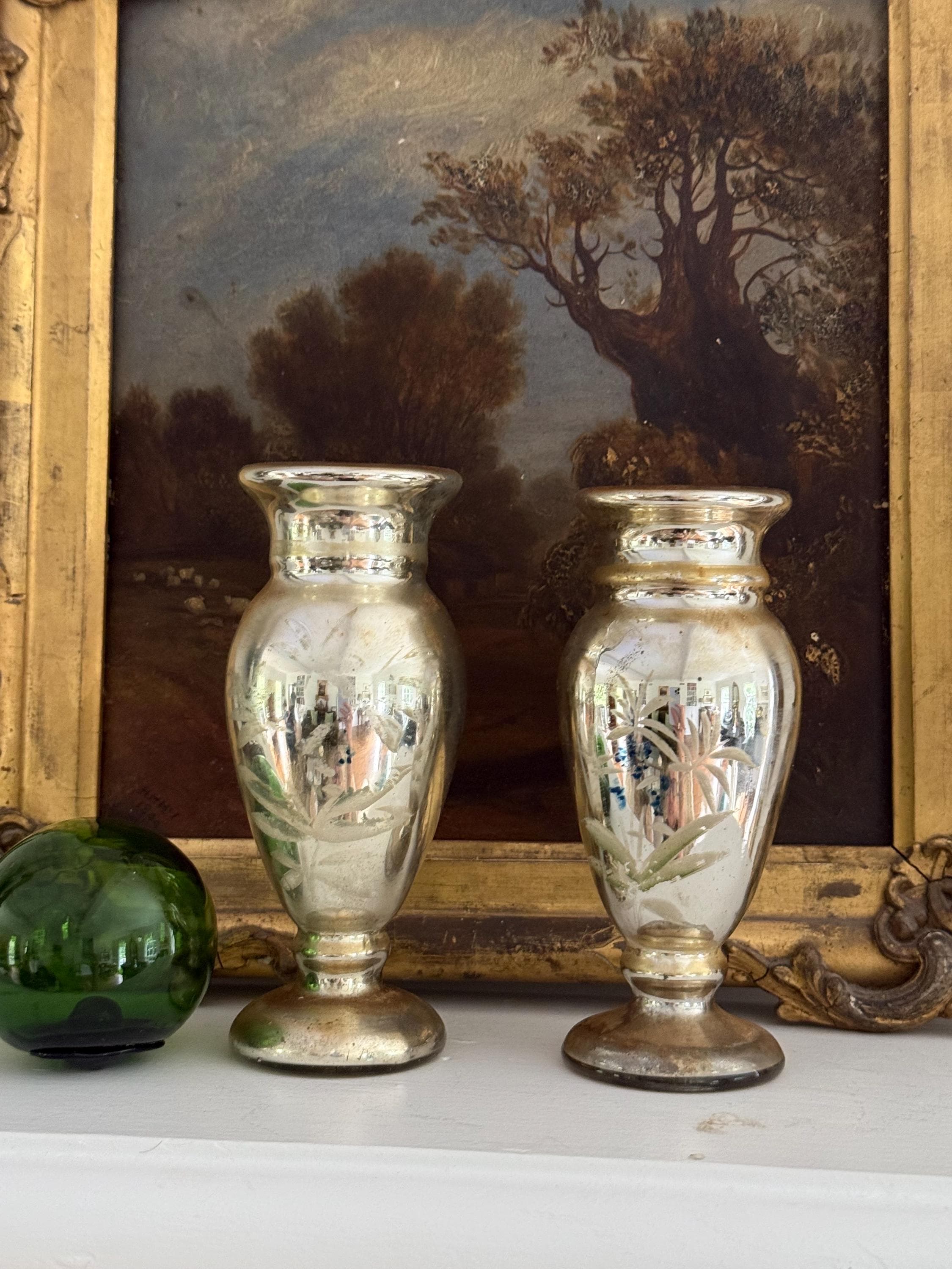 Antique Victorian Mercury Glass - Etsy