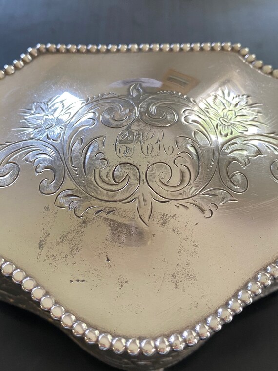 Antique American Silver plate trinket box, by Barbour… Gem
