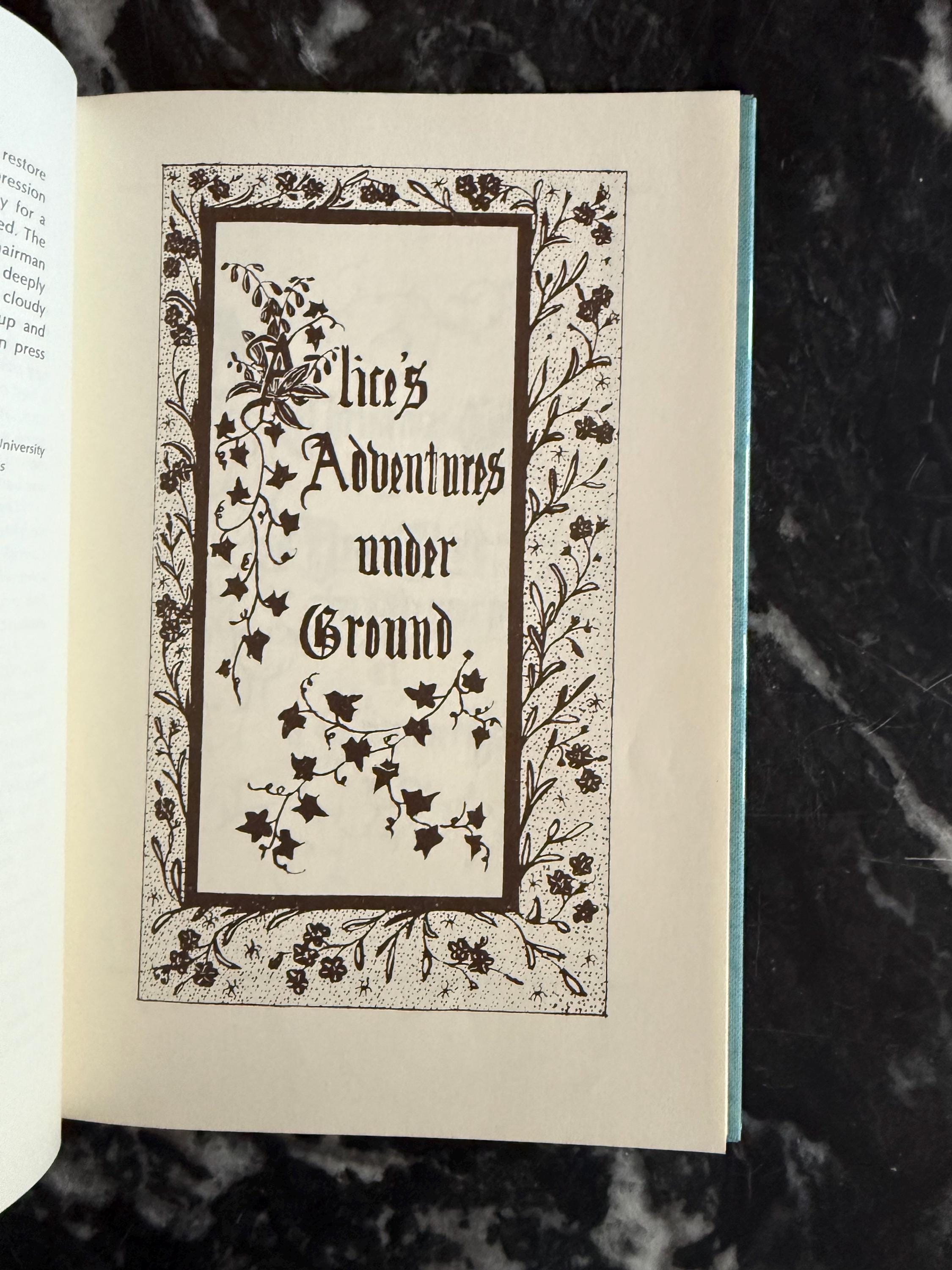 Vintage Facsimile Edition of Alice Underground by Lewis Carroll