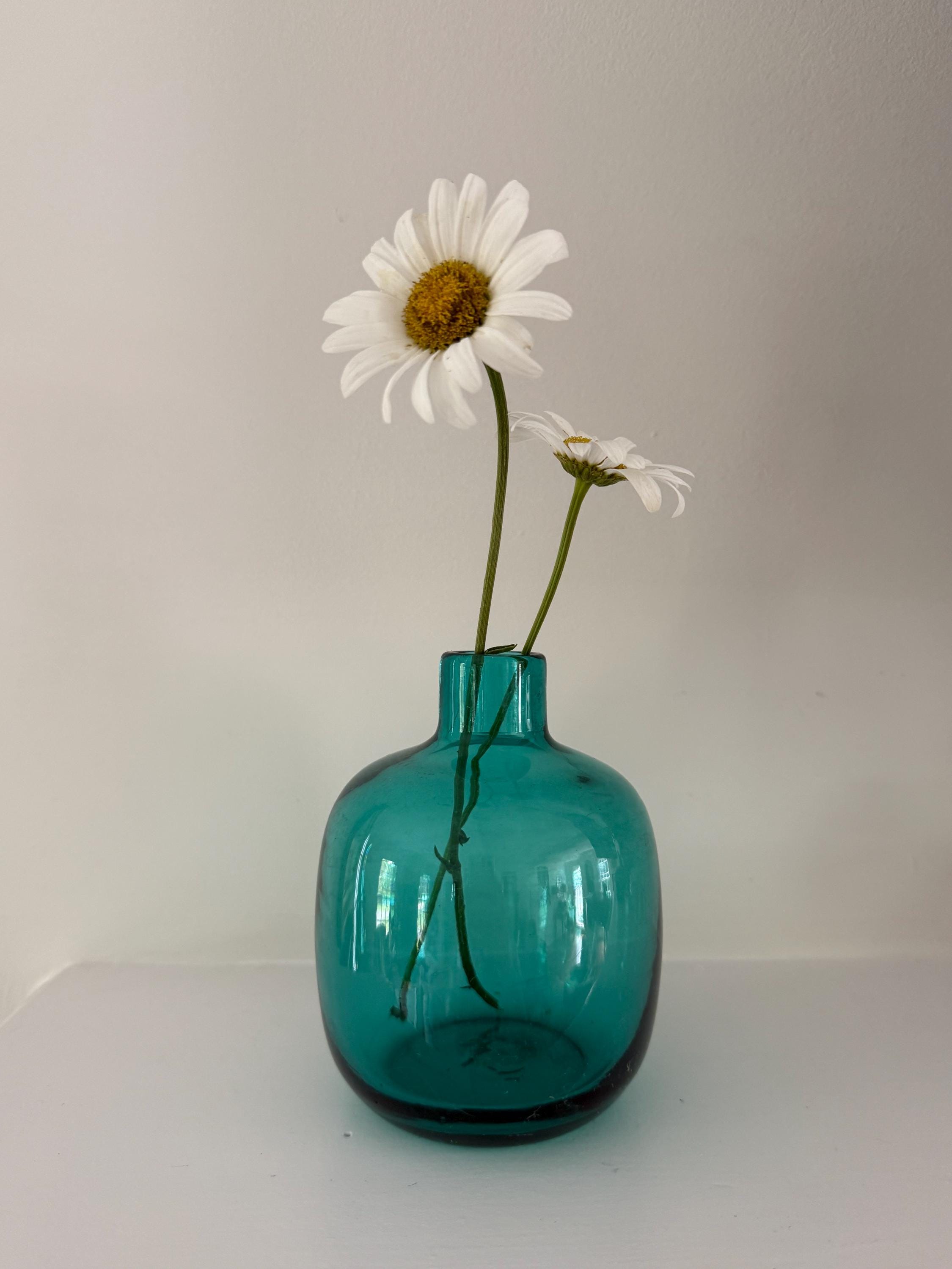 Blenko Joel Myers' Candle Vase, 861 Surf Green, Vase, American