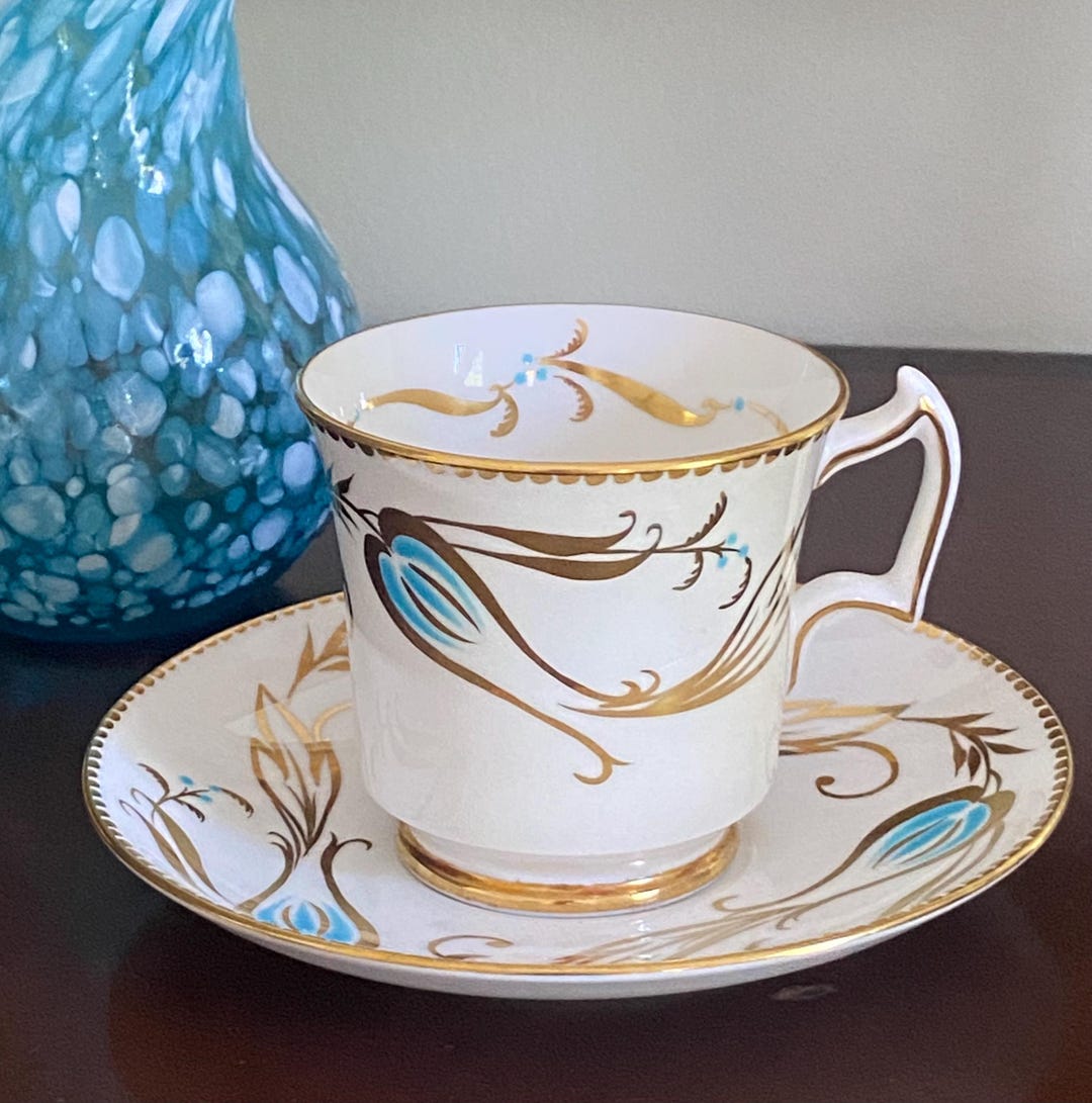 Vintage Royal Chelsea Coffee Cup, Midcentury, English Bone