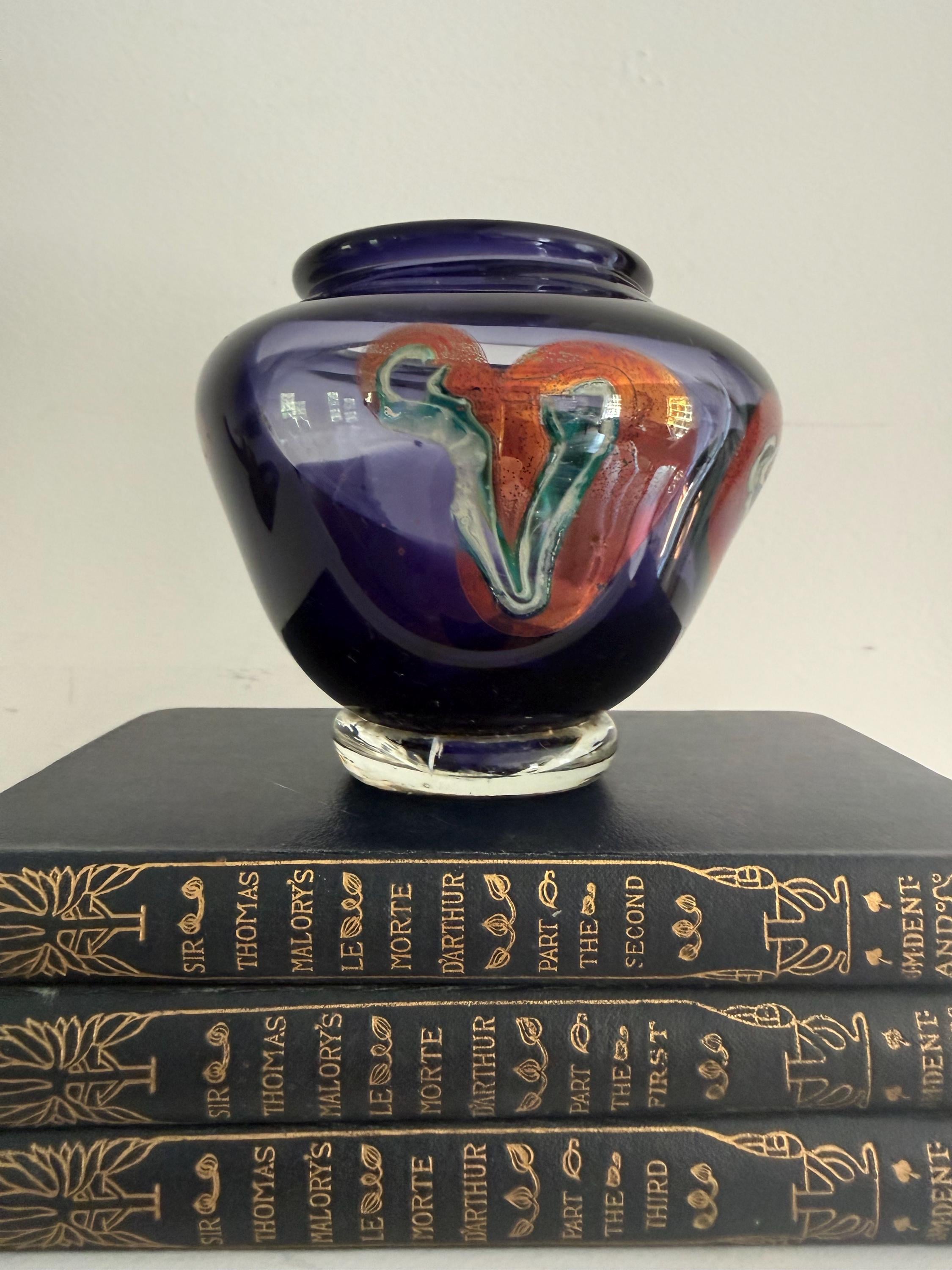 Orient and Flume Art Glass Vase - Etsy