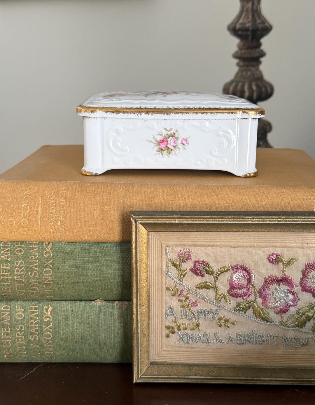 Beautiful Vintage China Trinket Box, Lidded, by Paragon England