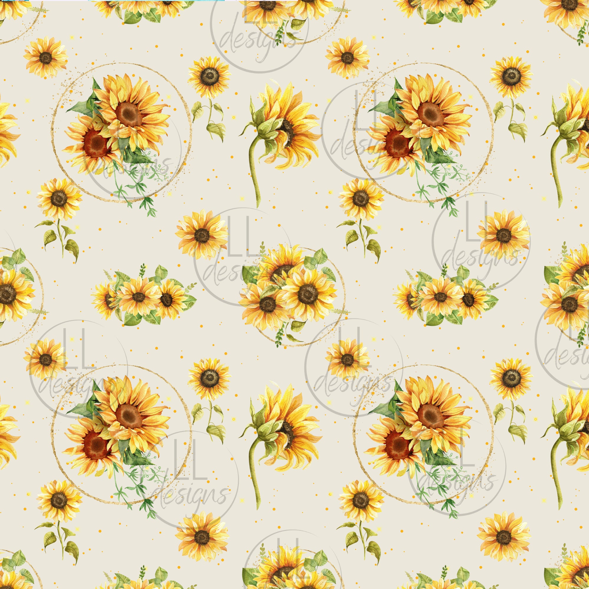 Sunflower Fall Flowers Seamless Pattern, Digital Paper,digital,paper ...