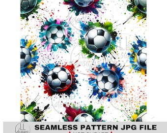Schizzi di calcio colorati JPG modello senza soluzione di continuità, carta digitale, senza soluzione di continuità, sfondo, design, stampabile, stampa, modello