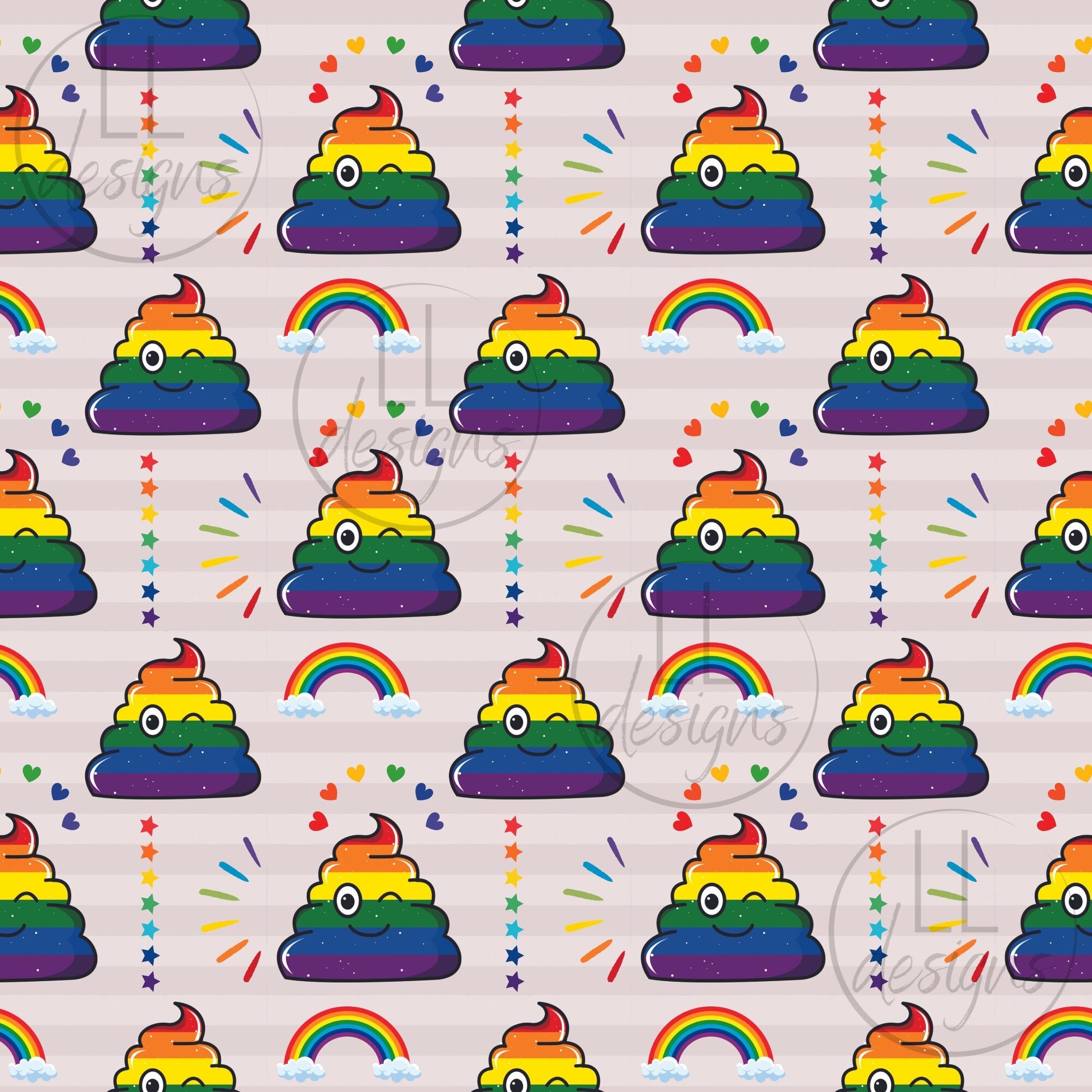 Poop Background Pattern Rainbow Poop Seamless Pattern, Digital Paper,digital,paper,seamless ...
