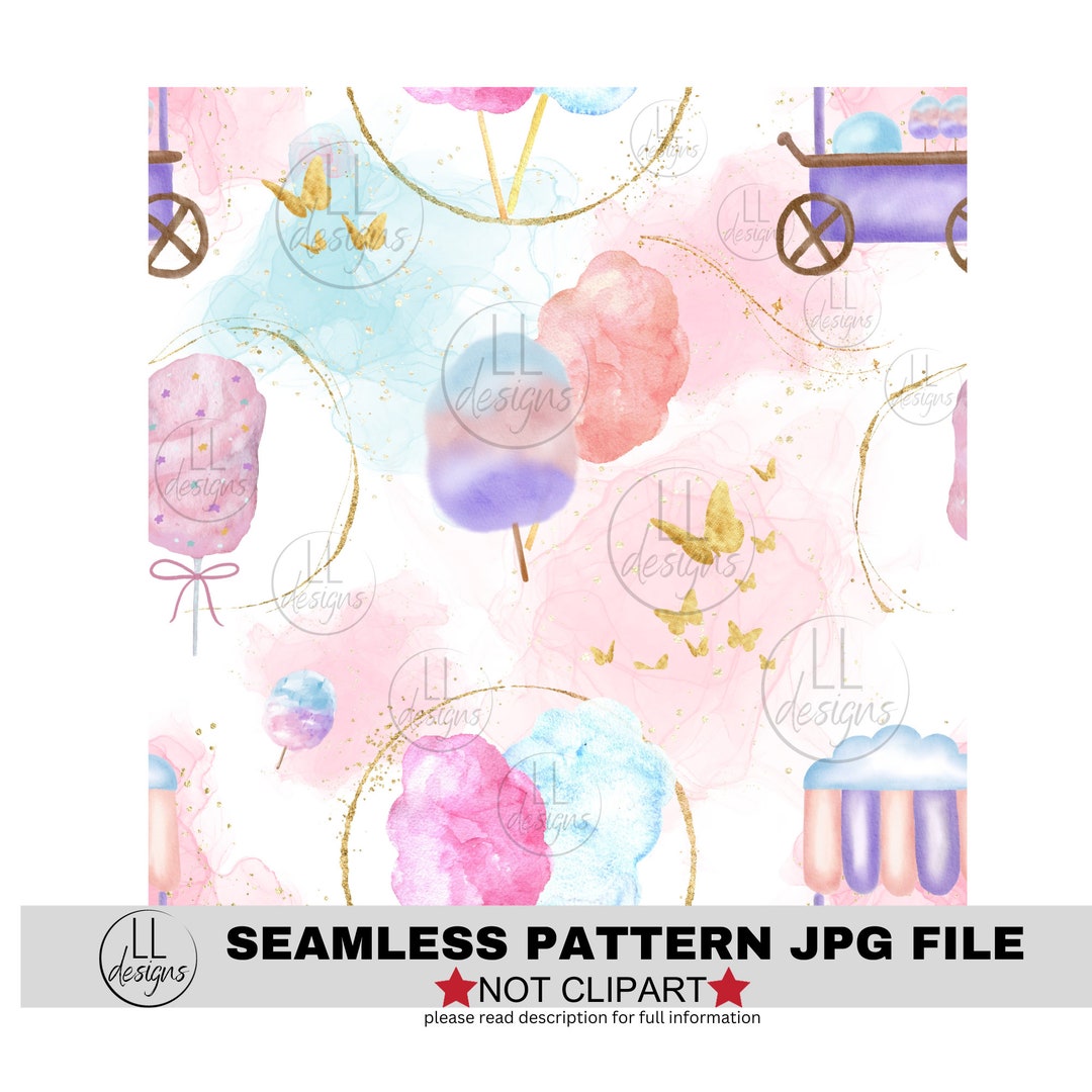 Cotton Candy Seamless Pattern, Digital Paper,digital,paper,seamless ...