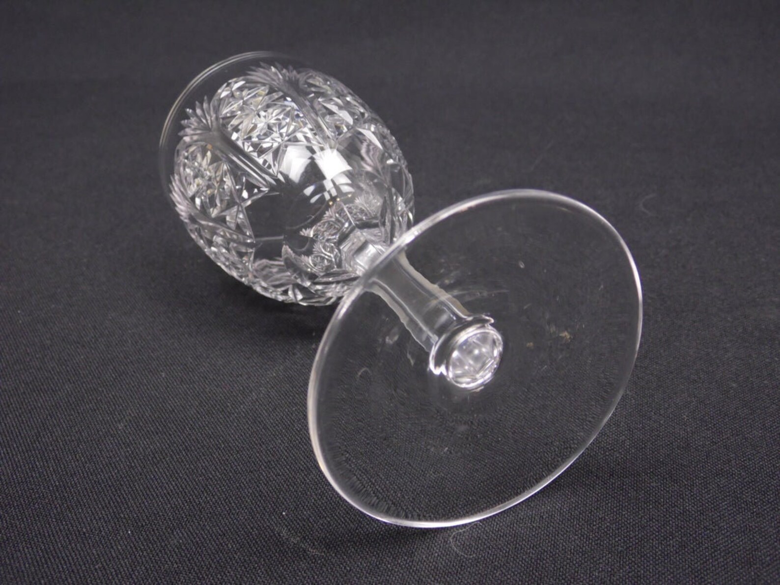 Set of 7 vintage cut lead crystal drinking glasses Etsy