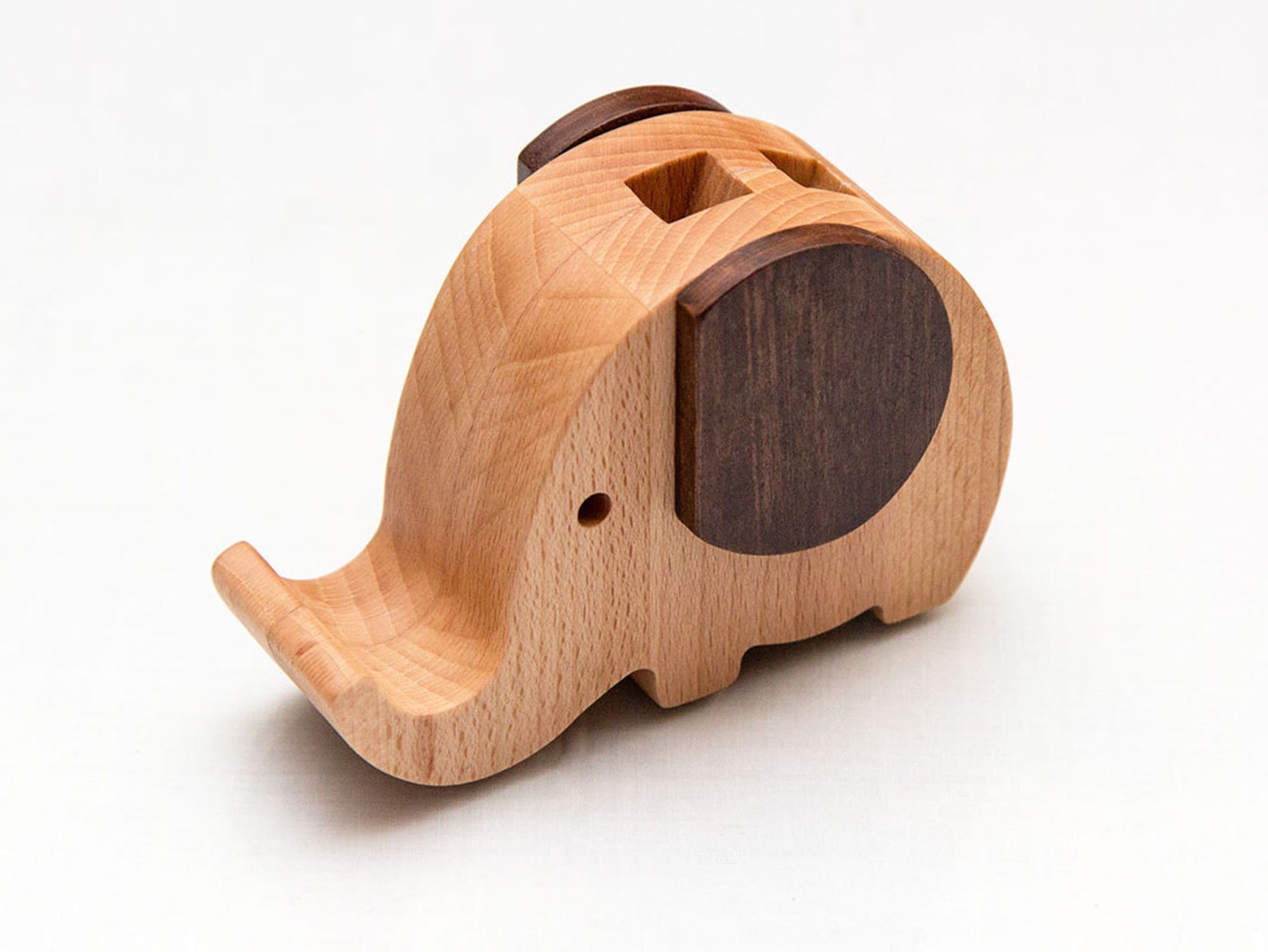 FrostyyCrafts Wooden Elephant Shaped Pen Holder Mobile Display Etsy