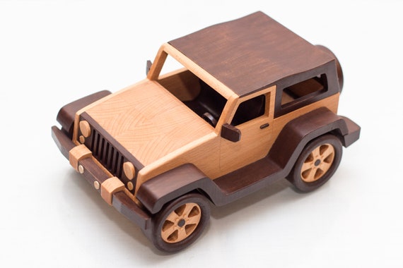 wooden jeep toy