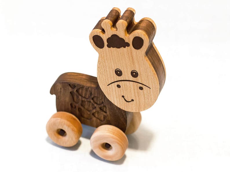 Frostyycrafts Wooden Giraffe Push Toy for Babies and Toddlers Etsy