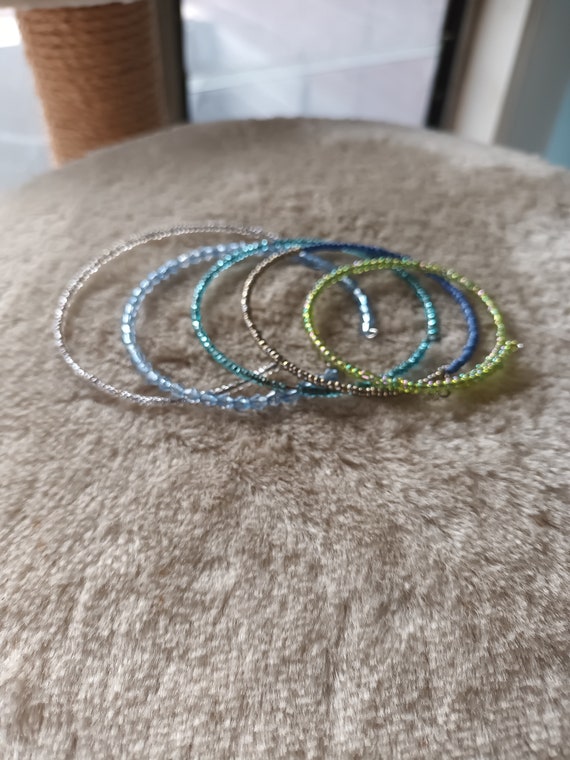 Small Beaded Windy Stacking Bracelets - image 2