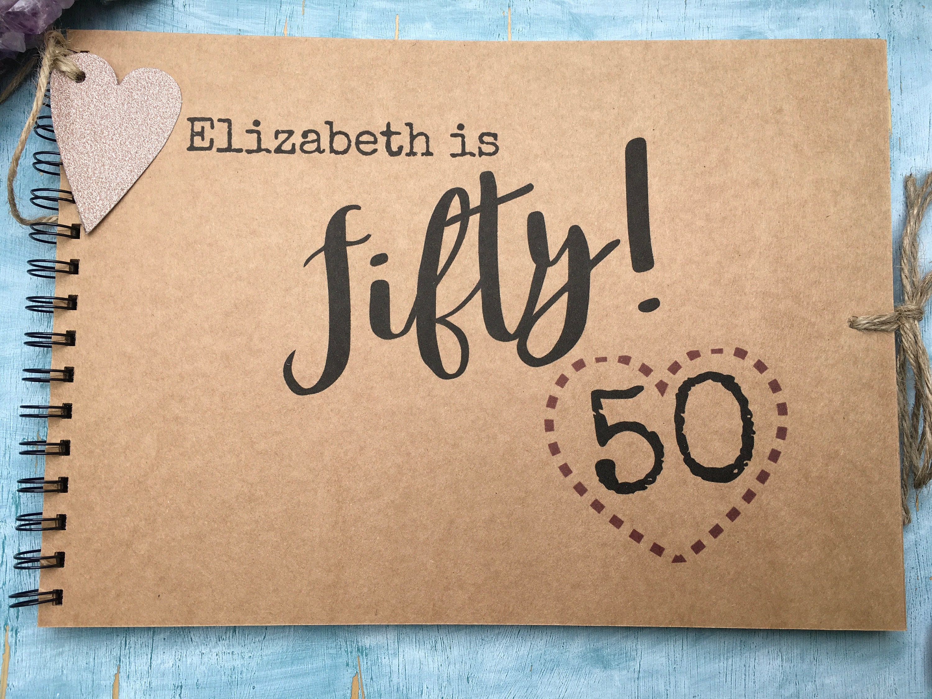 Personalised 50th birthday gift custom scrapbook album 50 Etsy