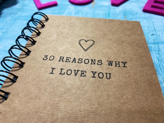 30 Reasons Why I Love You Mini Book of Love Notes, Long Distance First  Anniversary Boyfriend Gift, 30 Things I Love About You 30th Birthday 