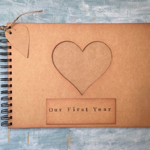 one year anniversary gift for her / first anniversary scrapbook / our first year scrapbook / 1st anniversary gift for him image 4