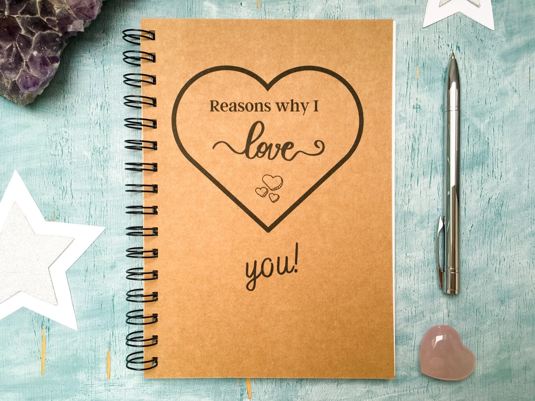 100 Reasons Why I Love You Book, One Hundred Reasons Why Scrapbook Notebook  Journal A4 or A5 