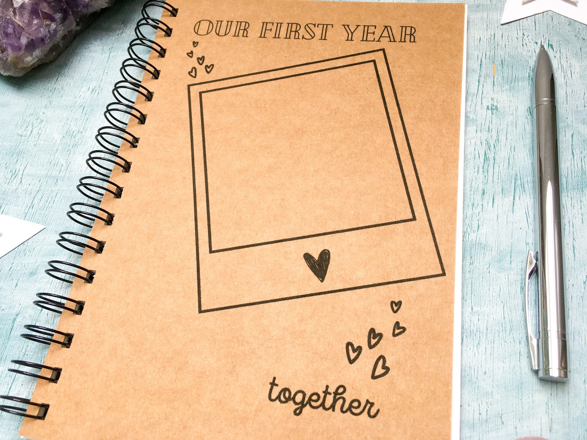 Our First Year Together Journal, One Year Anniversary Gift for Boyfriend 