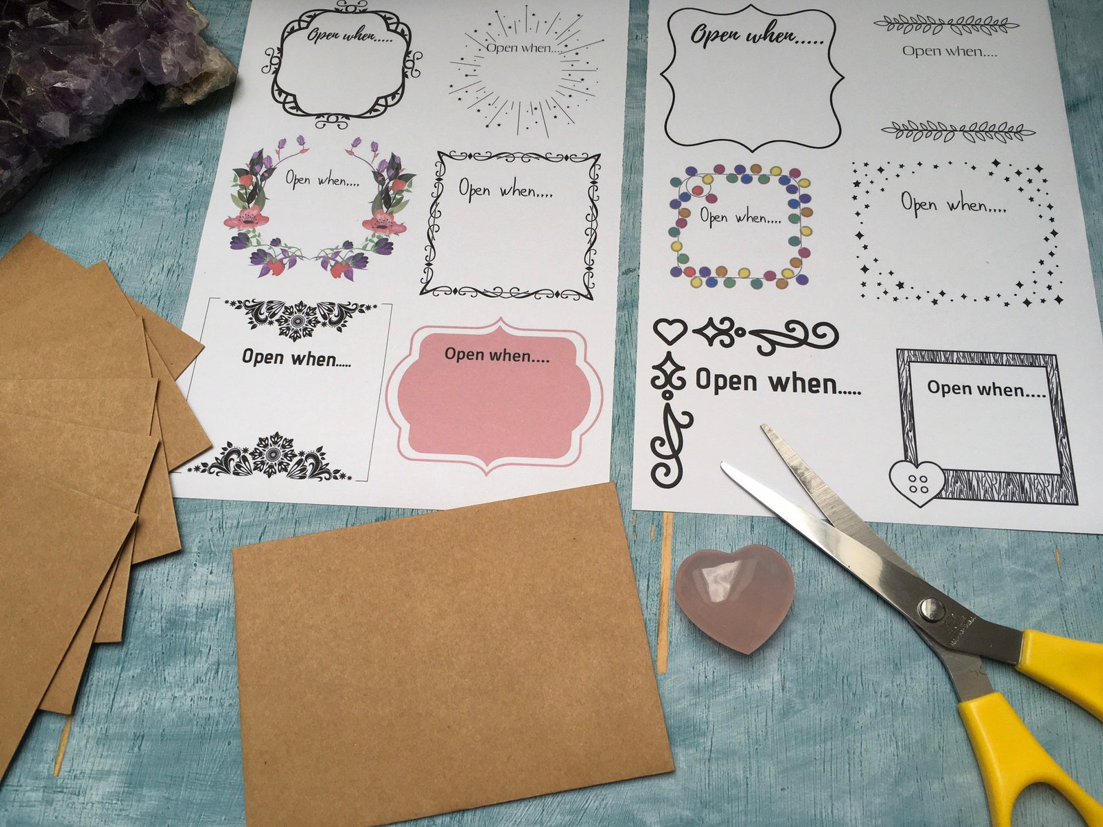 Open When Letters Kit With Mini Envelopes &amp; Labels Long | Etsy