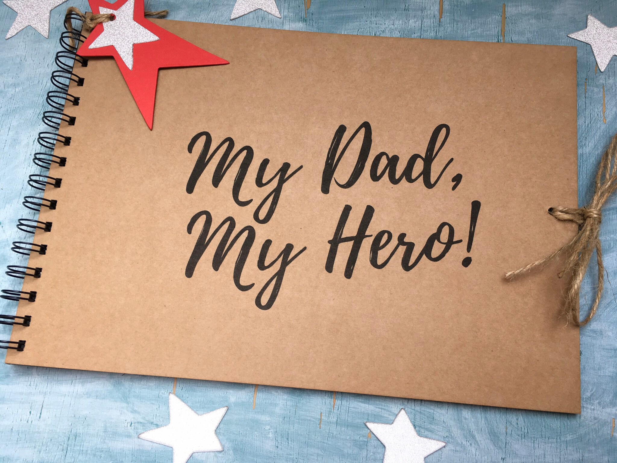 My dad my hero scrapbook album fathers day gift from son dad Etsy