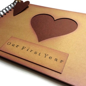 one year anniversary gift for her / first anniversary scrapbook / our first year scrapbook / 1st anniversary gift for him image 5