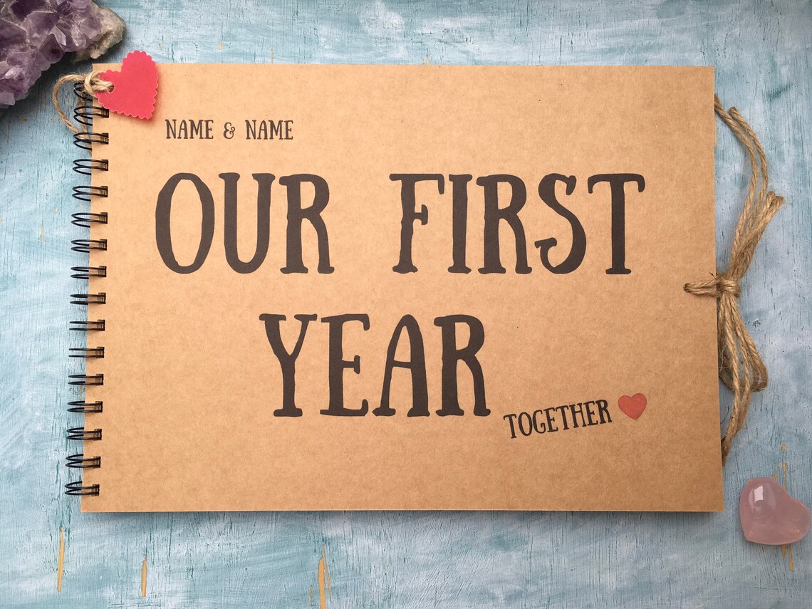 Our first year together scrapbook album one year anniversary Etsy