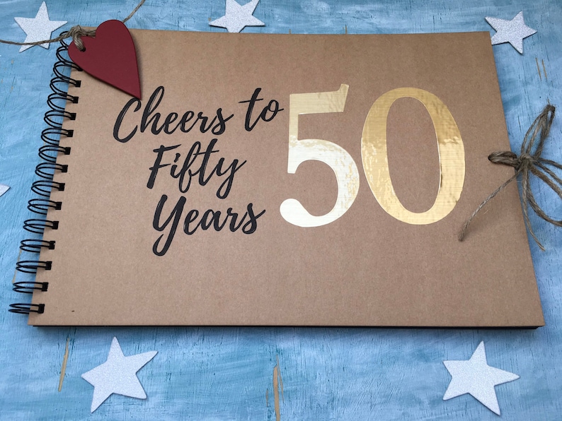 50th anniversary photo album custom golden wedding