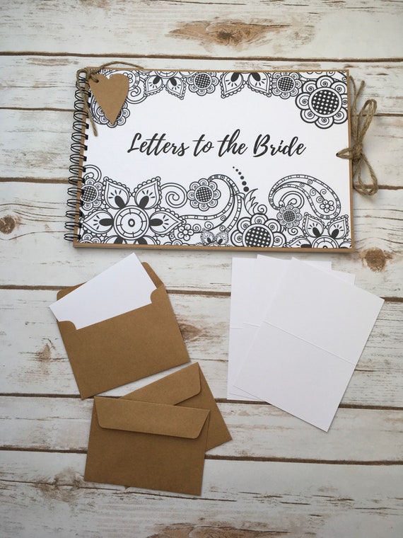 Letters to the Bride Scrapbook Album With Envelopes & Note Cards, Envelope  Guest Book Alternative, Bridal Shower Guestbook and Photo Album - Etsy