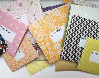 Long distance relationship Gift for a girlfriend, going away gift for a boyfriend, Open when envelopes love letters letter envelopes