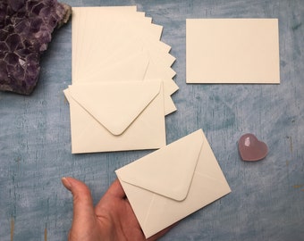 Mini Cream or white C7 Envelopes: Wedding Guest Book, Thank You Notes